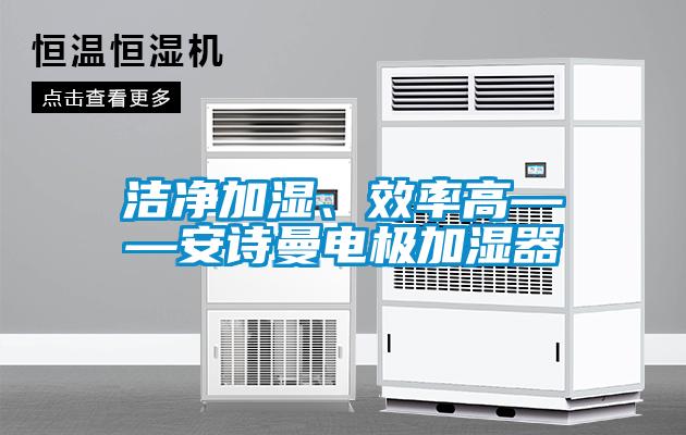 潔凈加濕、效率高——安詩曼電極加濕器