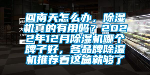 回南天怎么辦，除濕機(jī)真的有用嗎？2022年12月除濕機(jī)哪個(gè)牌子好，各品牌除濕機(jī)推薦看這篇就夠了