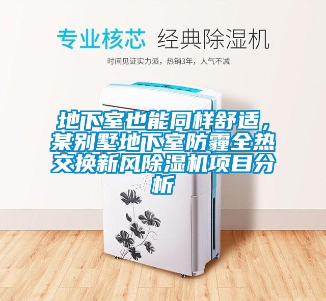 地下室也能同樣舒適，某別墅地下室防霾全熱交換新風(fēng)除濕機(jī)項(xiàng)目分析